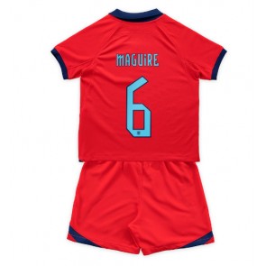 Anglia Harry Maguire #6 Koszulka Wyjazdowych Dziecięca MŚ 2022 Krótki Rękaw (+ Krótkie spodenki)